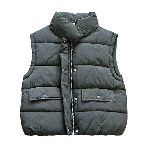 Zara Girls Quilted Black Puffer Vest 9-10y NWOT - Picture 5 of 6
